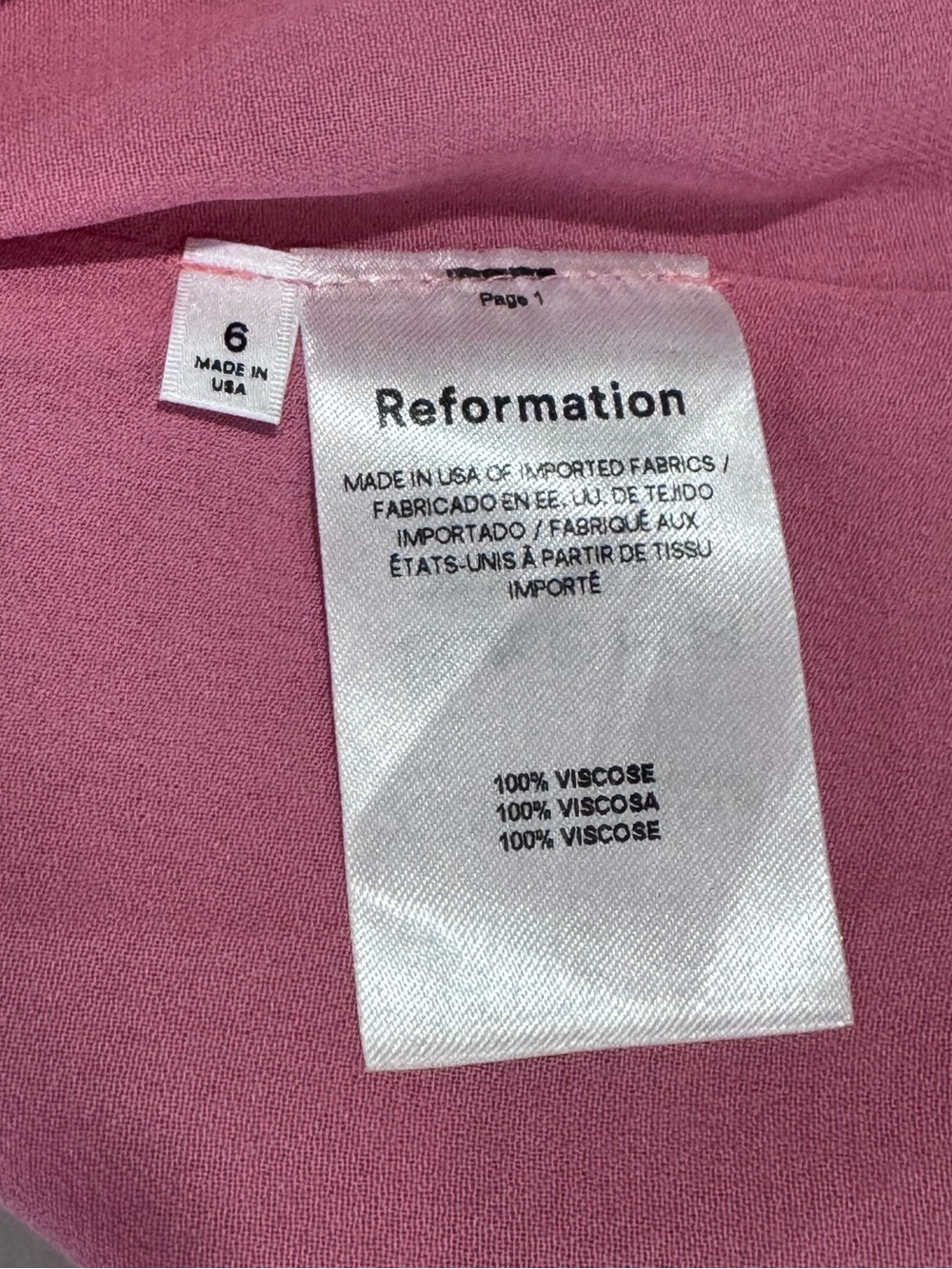 Reformation Women Pink Floral Strapless Dress Size 6 - Picture 6 of 8